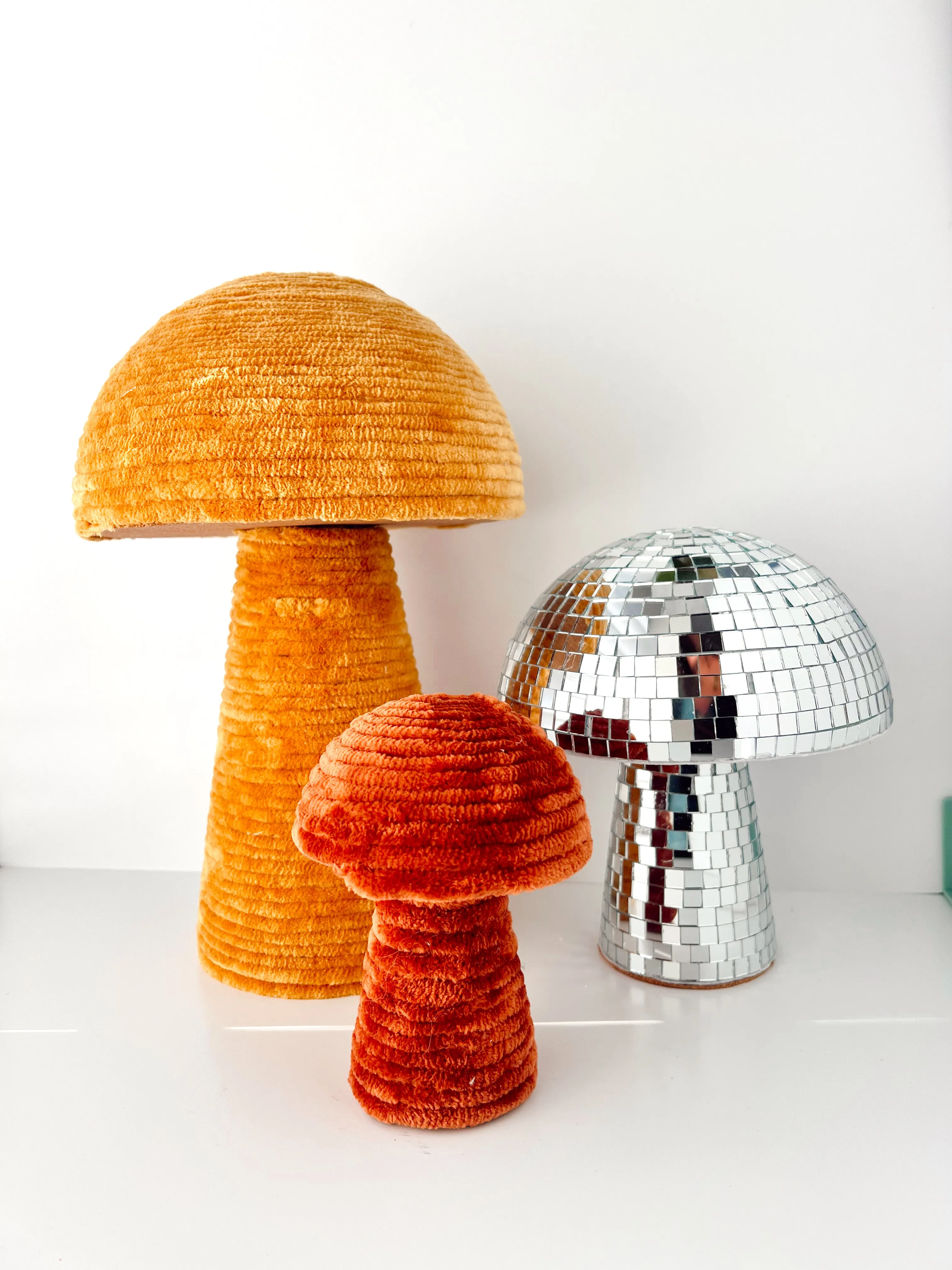 Customizable Velvet   Disco Shroomie Trio
