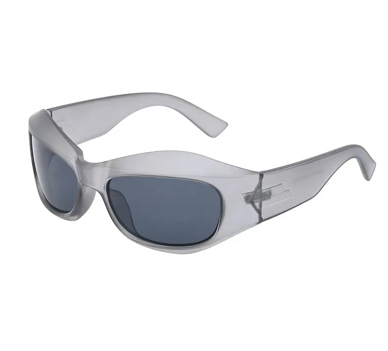 Cyber Y2K Punk Steampunk Sunglasses  UV400 Square Sports Shades for Women & Men