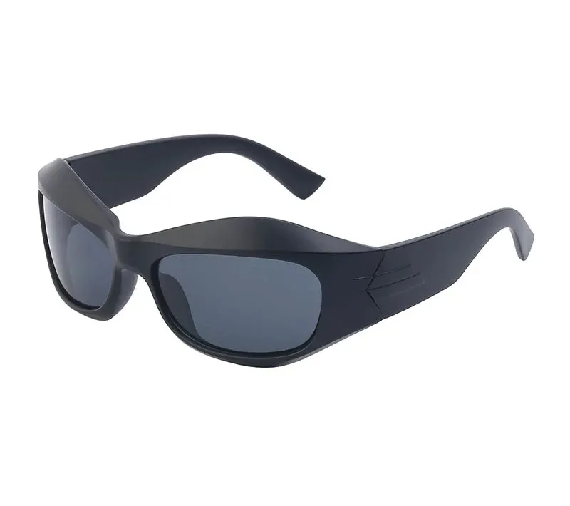 Cyber Y2K Punk Steampunk Sunglasses  UV400 Square Sports Shades for Women & Men