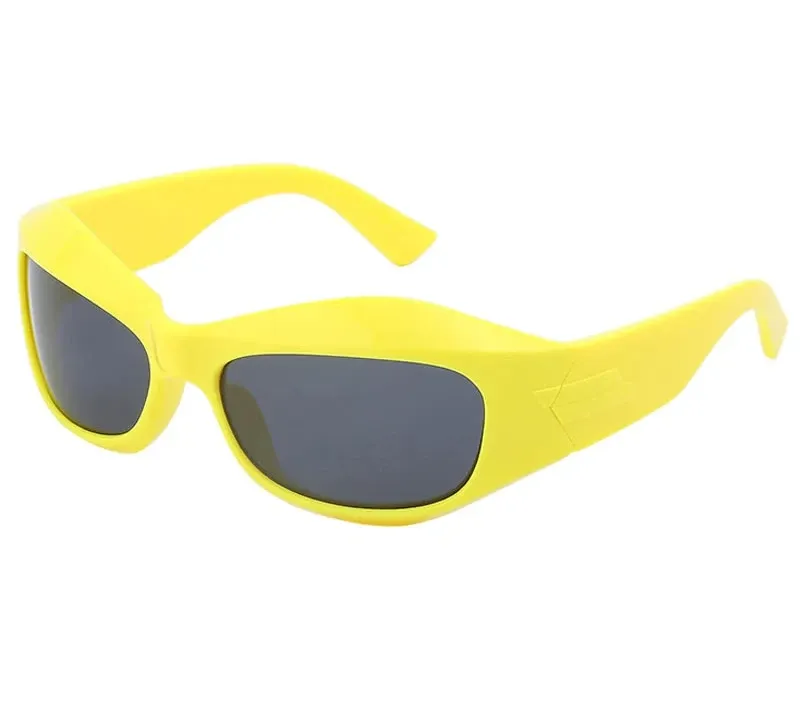 Cyber Y2K Punk Steampunk Sunglasses  UV400 Square Sports Shades for Women & Men