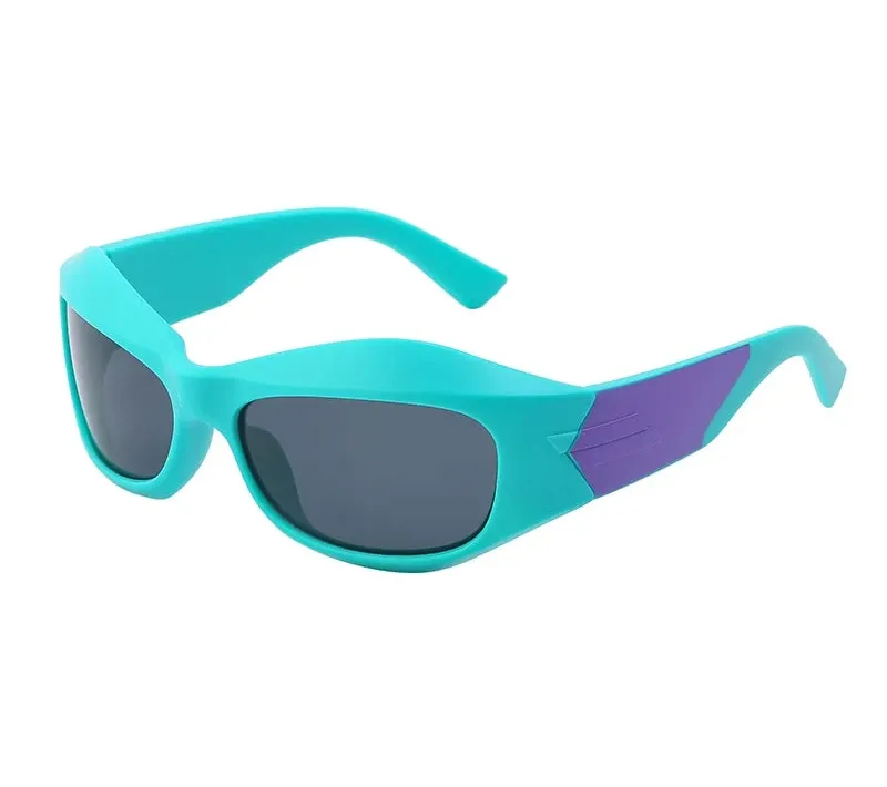 Cyber Y2K Punk Steampunk Sunglasses  UV400 Square Sports Shades for Women & Men