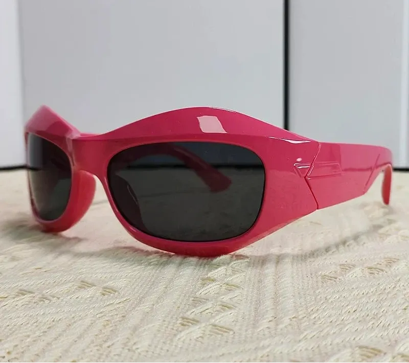 Cyber Y2K Punk Steampunk Sunglasses  UV400 Square Sports Shades for Women & Men