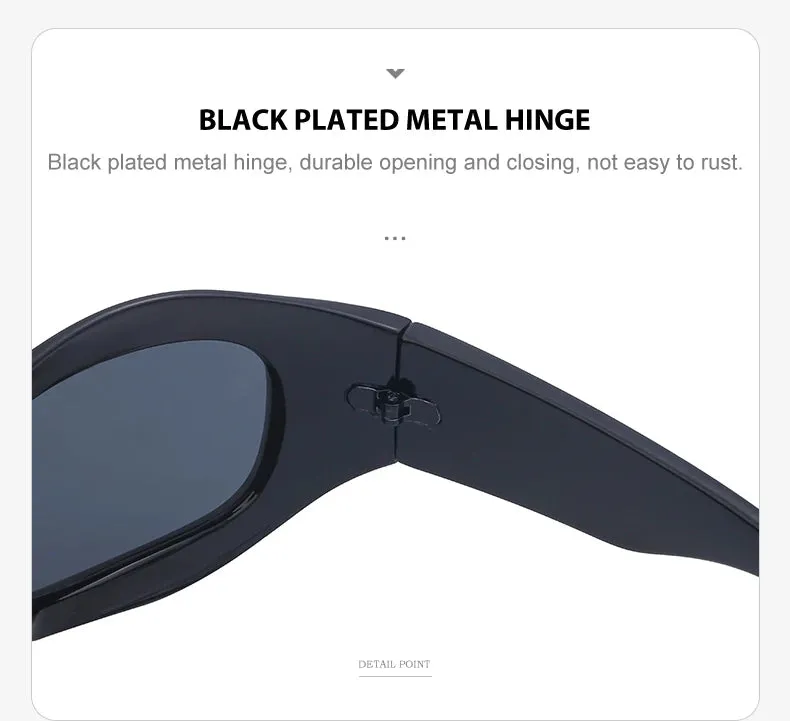 Cyber Y2K Punk Steampunk Sunglasses  UV400 Square Sports Shades for Women & Men