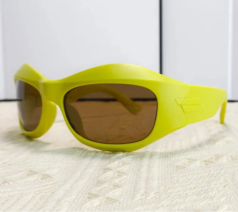 Cyber Y2K Punk Steampunk Sunglasses  UV400 Square Sports Shades for Women & Men