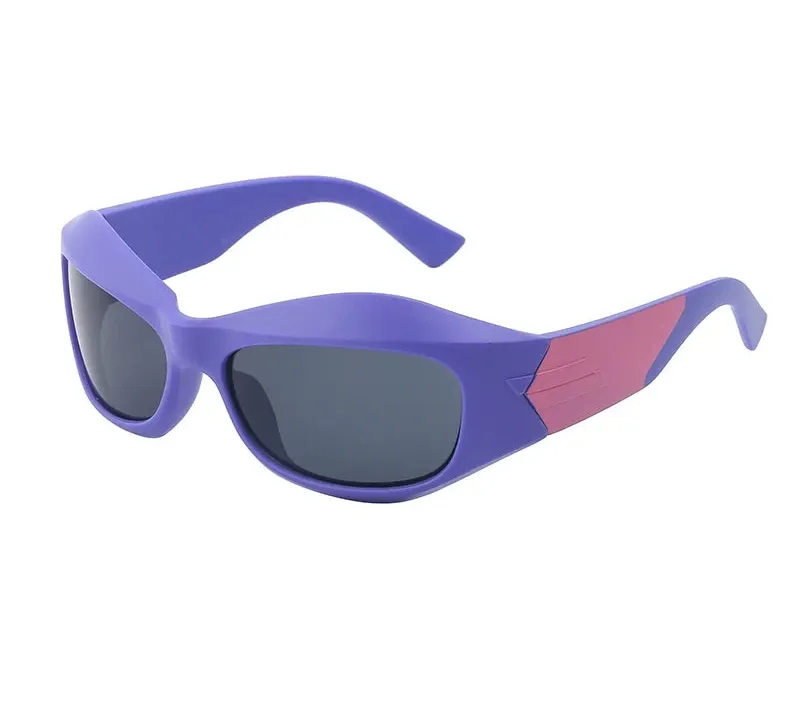 Cyber Y2K Punk Steampunk Sunglasses  UV400 Square Sports Shades for Women & Men