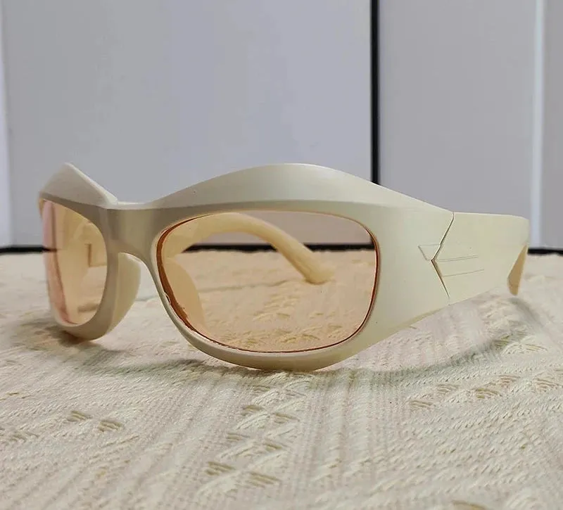 Cyber Y2K Punk Steampunk Sunglasses  UV400 Square Sports Shades for Women & Men