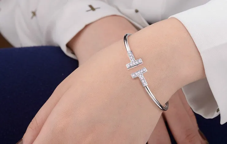 Dazzle Diva Bangle - Rose Gold