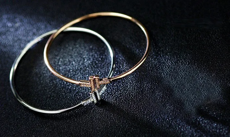 Dazzle Diva Bangle - Rose Gold