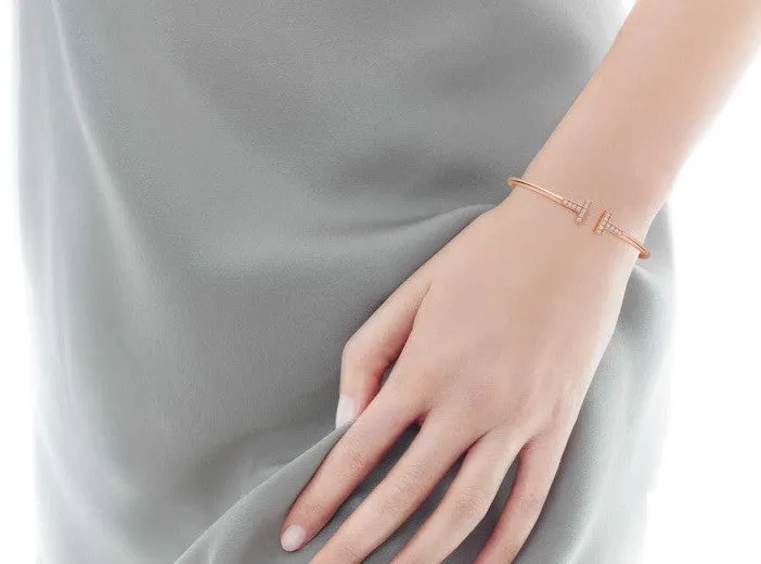 Dazzle Diva Bangle - Rose Gold