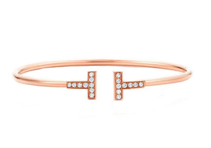 Dazzle Diva Bangle - Rose Gold