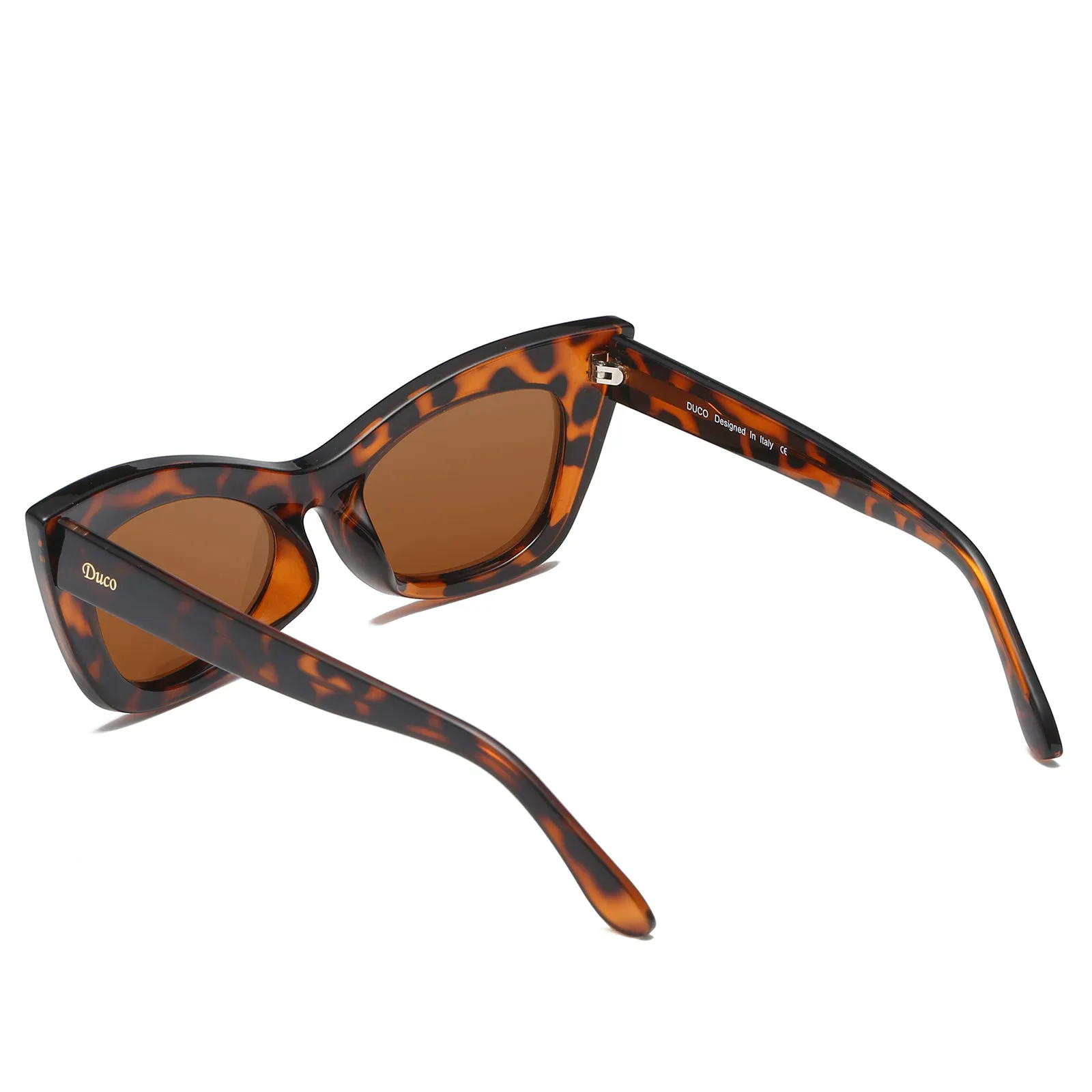 DUCO Cateye Sunglasses Womens Trendy Polarized Narrow Square Shades W005