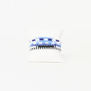 Elastic Bracelet Pack - Blue/White Multi