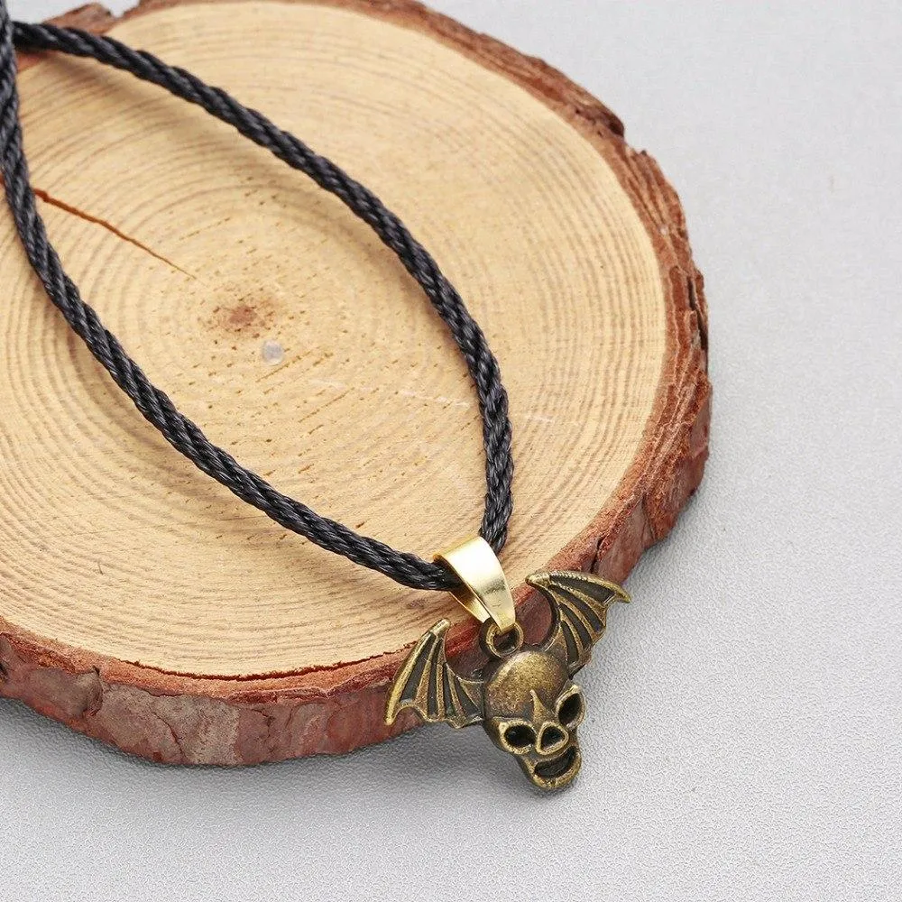 Evil Demon Wings Raven Skull Necklace - Upto 50% Discount For Halloween
