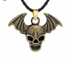 Evil Demon Wings Raven Skull Necklace - Upto 50% Discount For Halloween