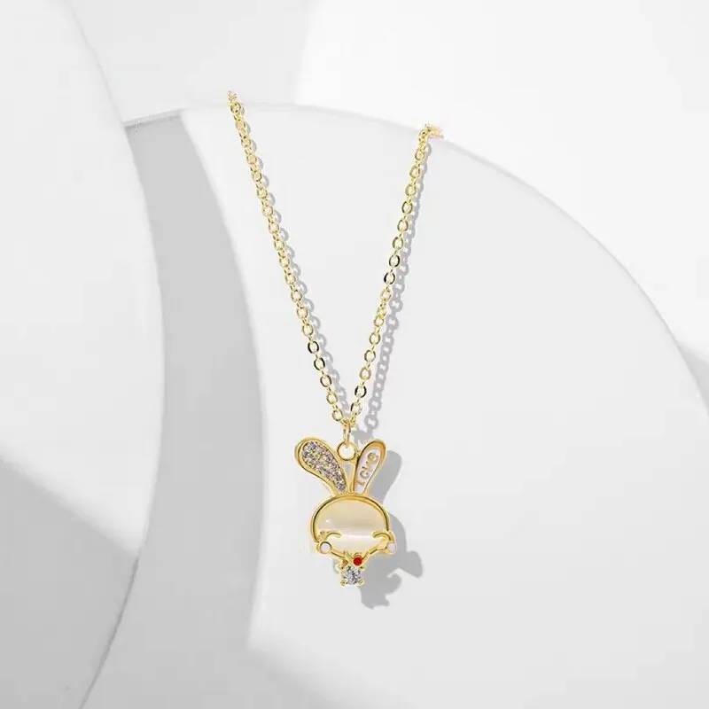 Fashion Cherry Blossoms Flower Necklace For Women Romantic Crystal Zircon Butterfly Flowers Pearl Shell Necklace Wedding Jewelry