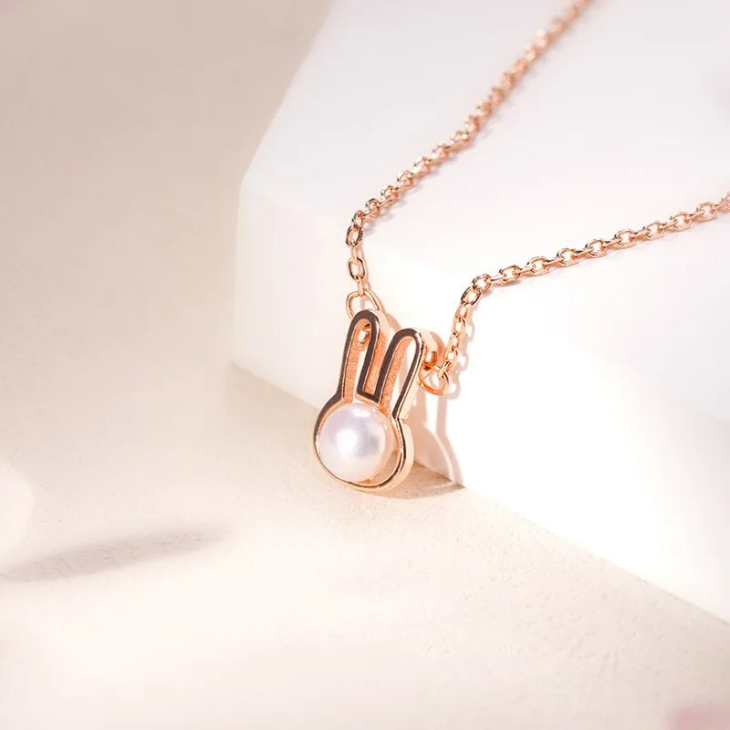 Fashion Cherry Blossoms Flower Necklace For Women Romantic Crystal Zircon Butterfly Flowers Pearl Shell Necklace Wedding Jewelry