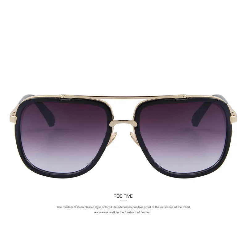 Fashion Men Sunglasses Classic Women Brand Designer Metal Square Sun glasses
