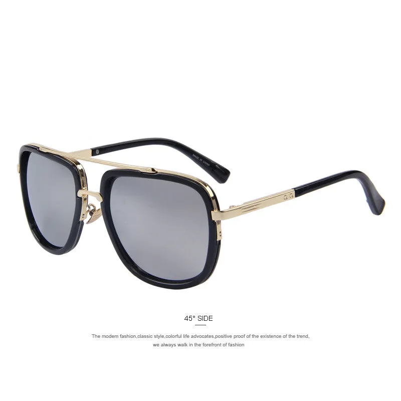 Fashion Men Sunglasses Classic Women Brand Designer Metal Square Sun glasses