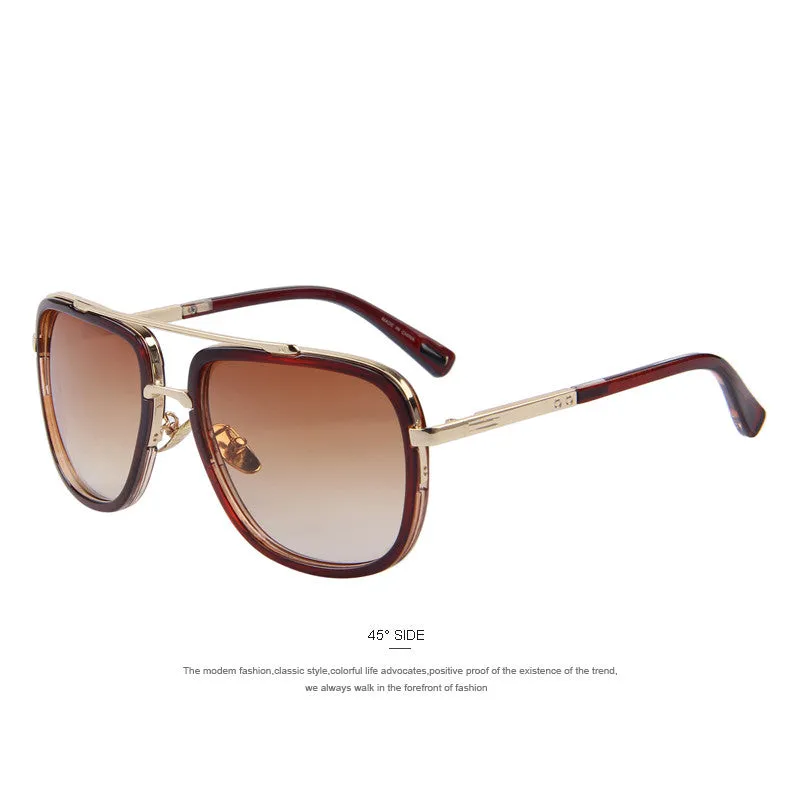 Fashion Men Sunglasses Classic Women Brand Designer Metal Square Sun glasses