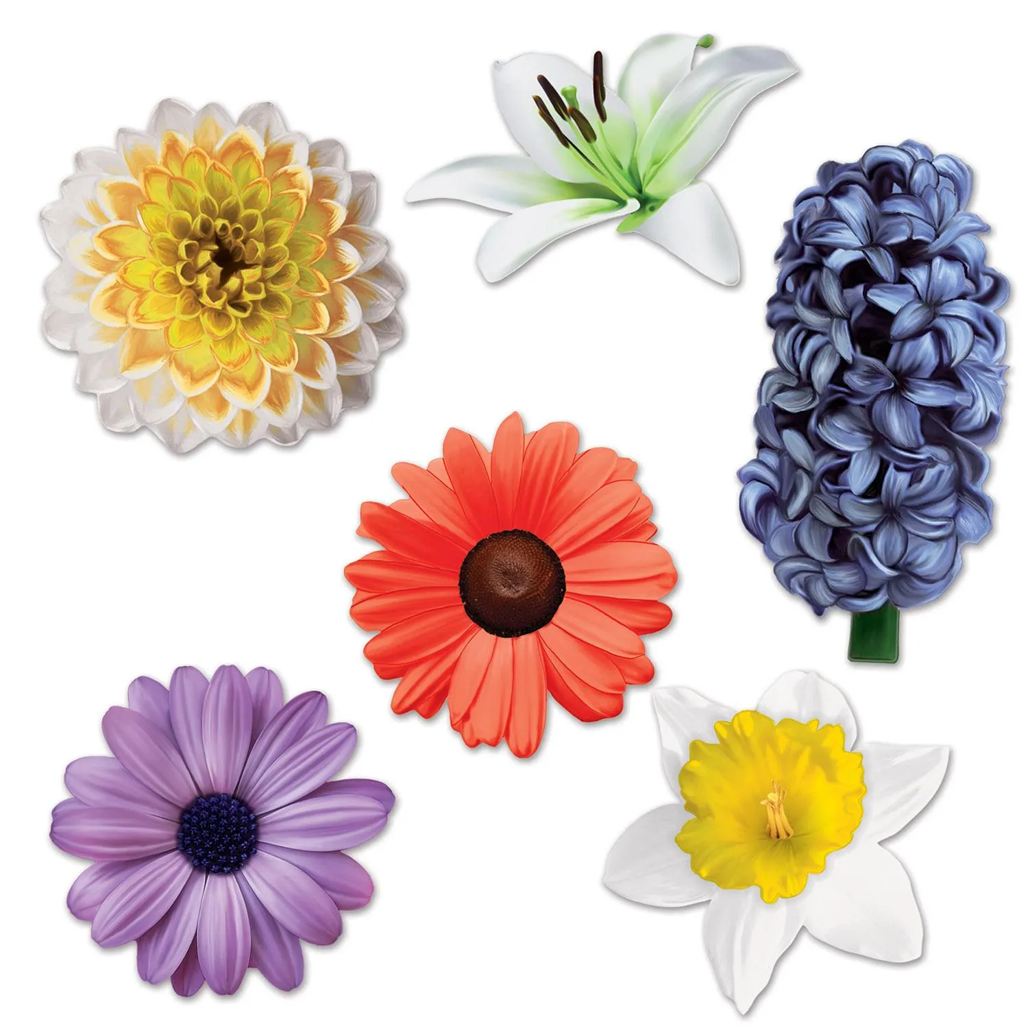 Flower Party Cutouts (6 per Package)