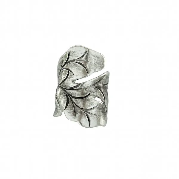 Flower Petal Silver Ring