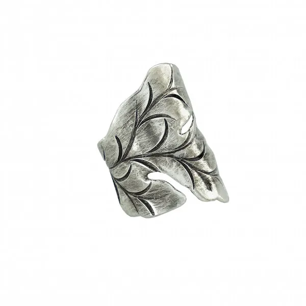 Flower Petal Silver Ring
