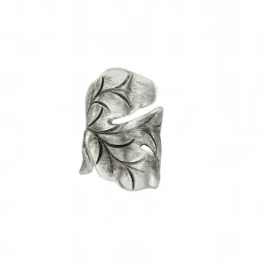 Flower Petal Silver Ring