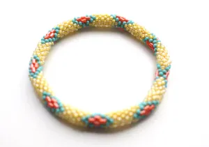 Funky Bright Crocheted Beads Roll On Bracelet RB059