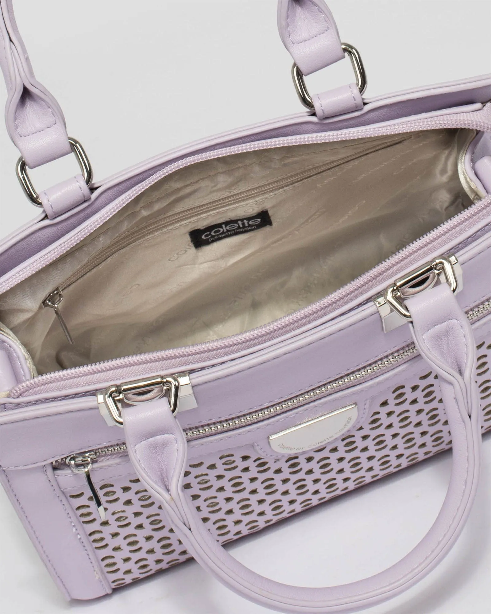 Ginger Punchout 2 Purple Tote Bag