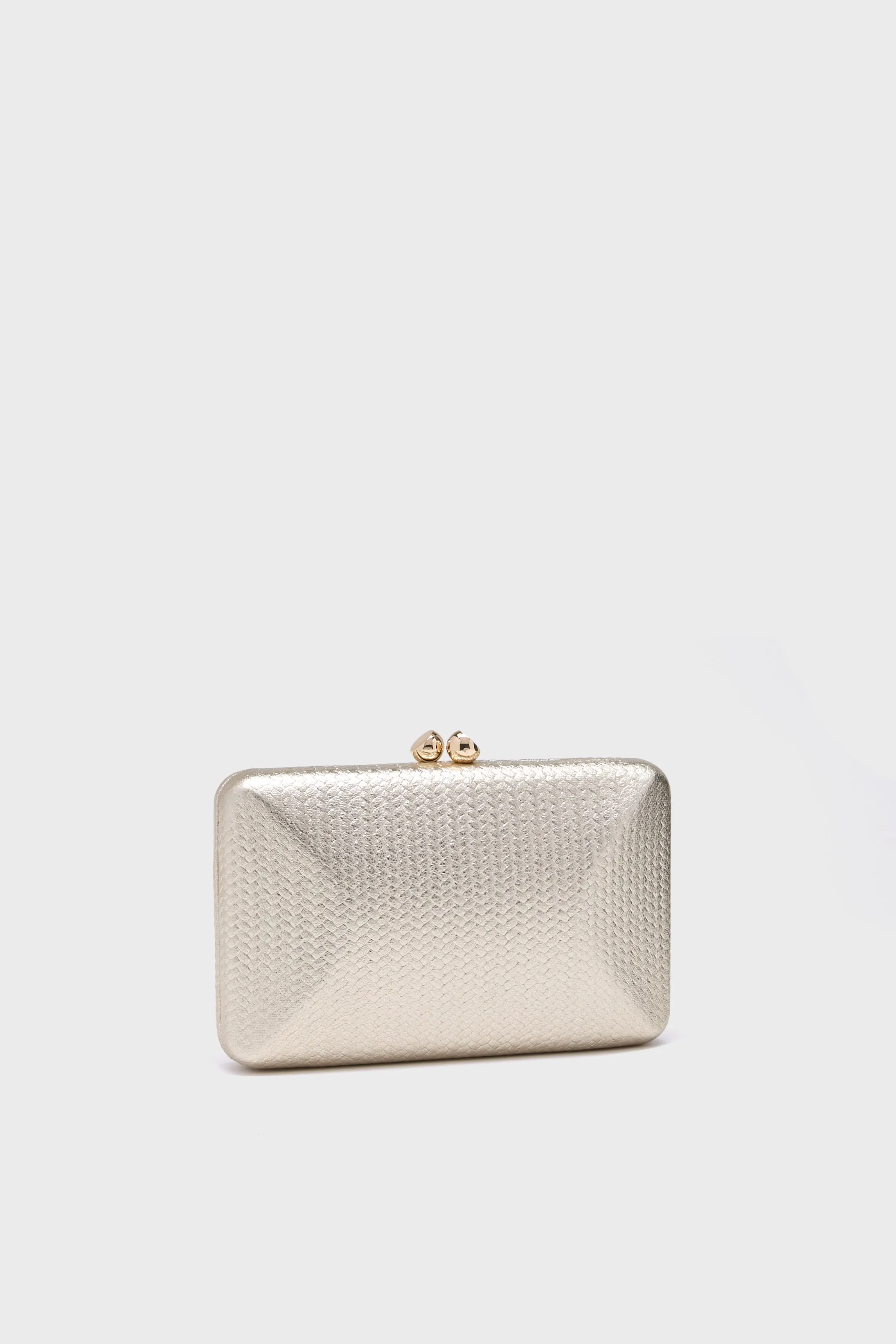 Gold Chica Metallic Textured Clutch