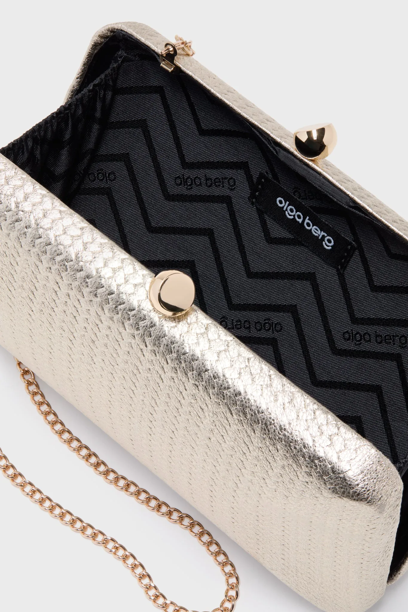 Gold Chica Metallic Textured Clutch