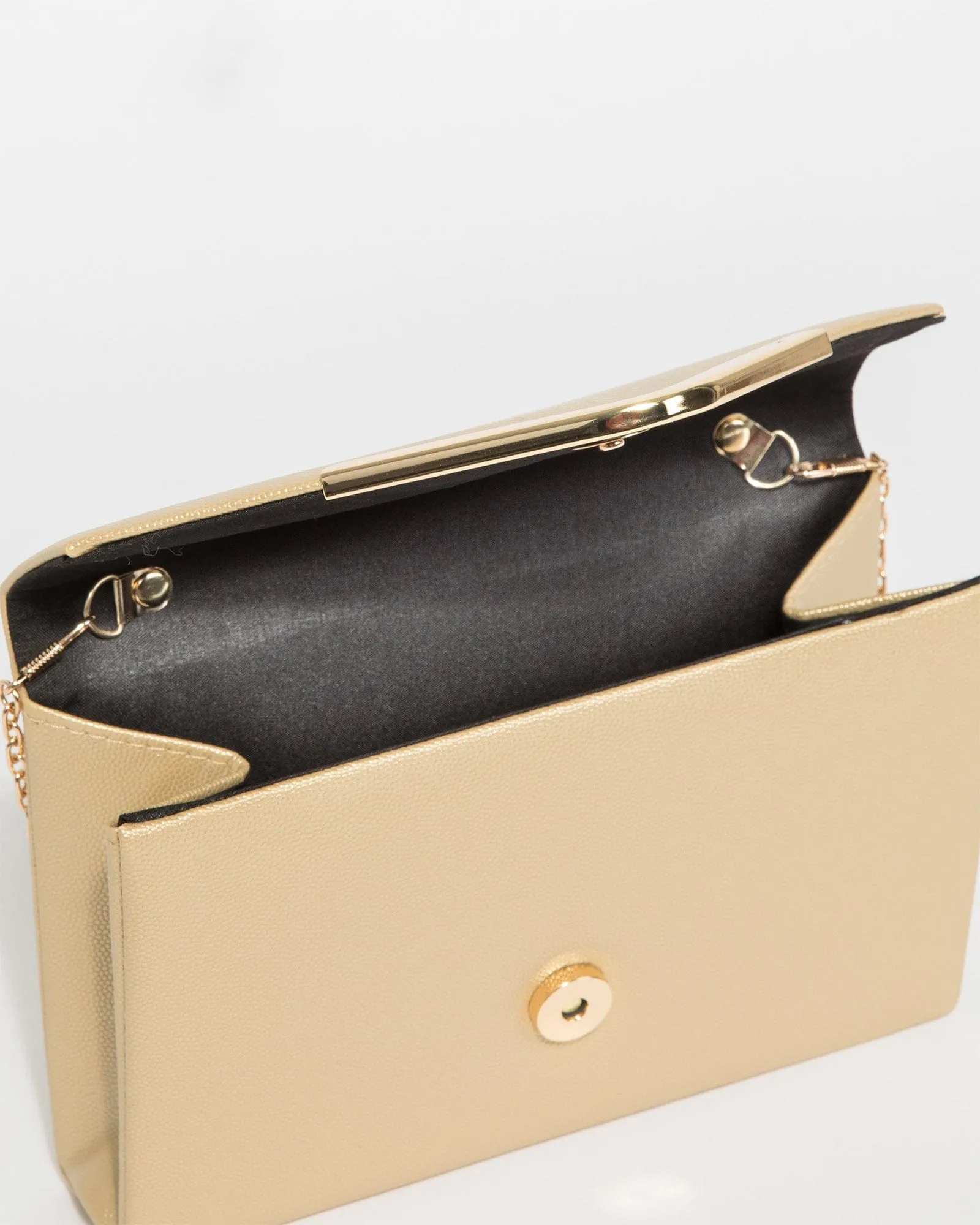 Gold Lila II Envelope Clutch Bag