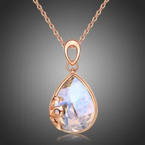 Golden Long Chain Pendant Necklace KPN0248