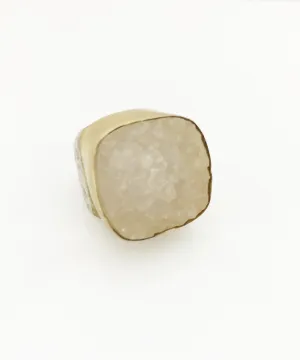 Heather Benjamin | Handmade Square Sugar Drusy Ring