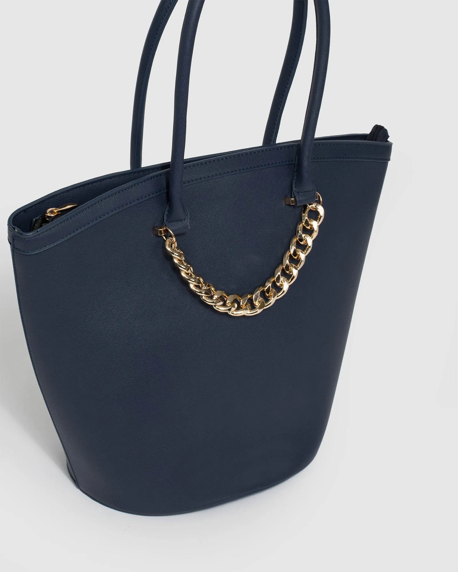 Hong Chain Navy Tote Bag