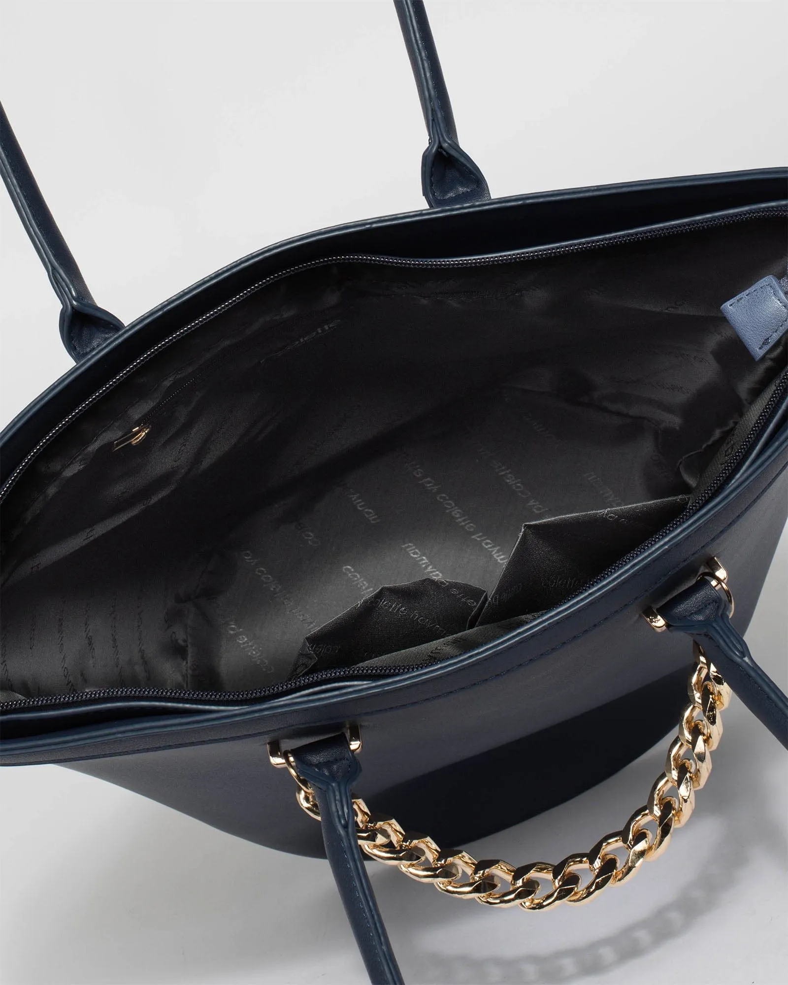 Hong Chain Navy Tote Bag