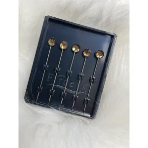 Jewel Headwrap Pins - Gold Earth