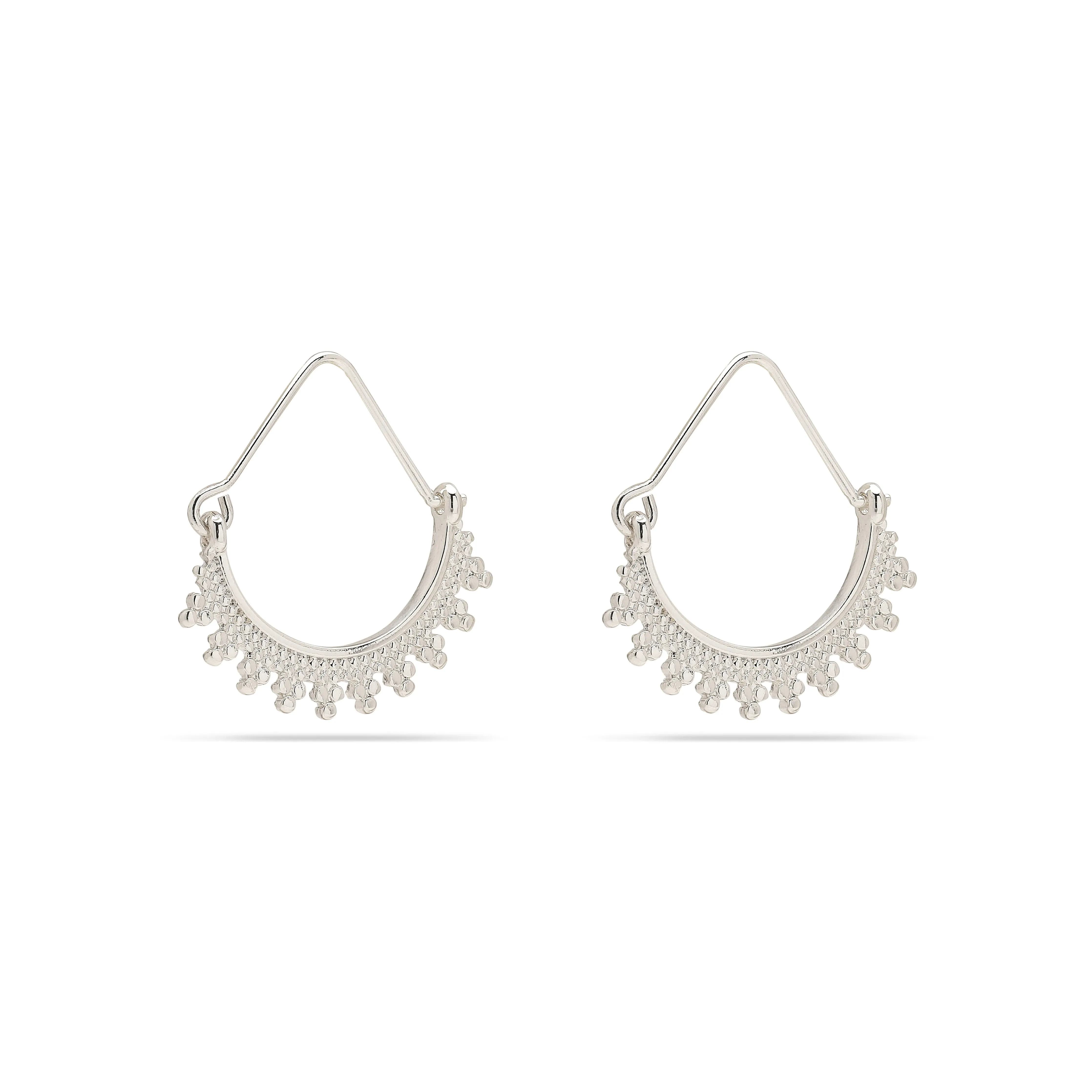 KIKU half hoop earrings silver-plated