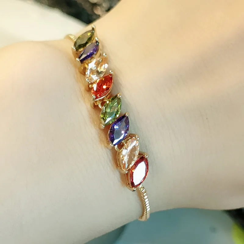 Luxurious Shiny Colorful AAA Cubic Zirconia Bracelets