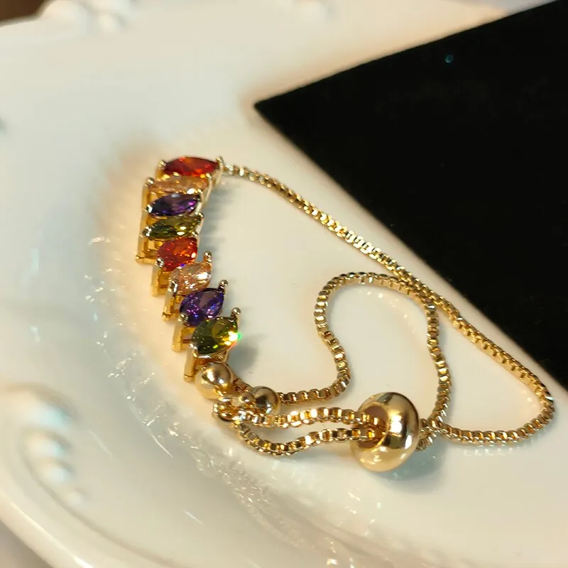 Luxurious Shiny Colorful AAA Cubic Zirconia Bracelets