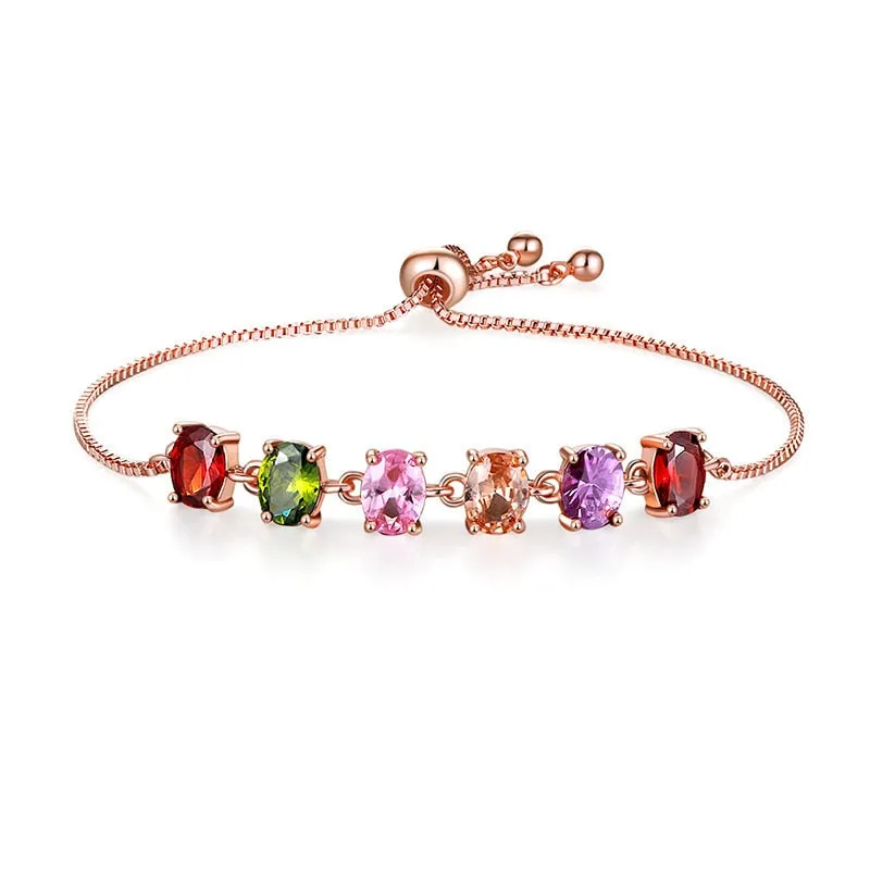Luxurious Shiny Colorful AAA Cubic Zirconia Bracelets