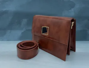 Metal Decor Textured Square Bag