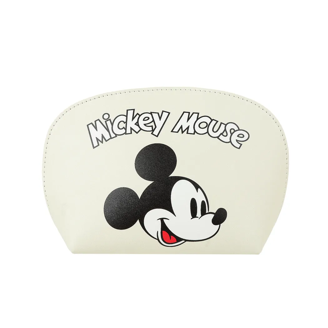 Mickey Mouse Collection Half Moon Cosmetic Bag (Apricot)