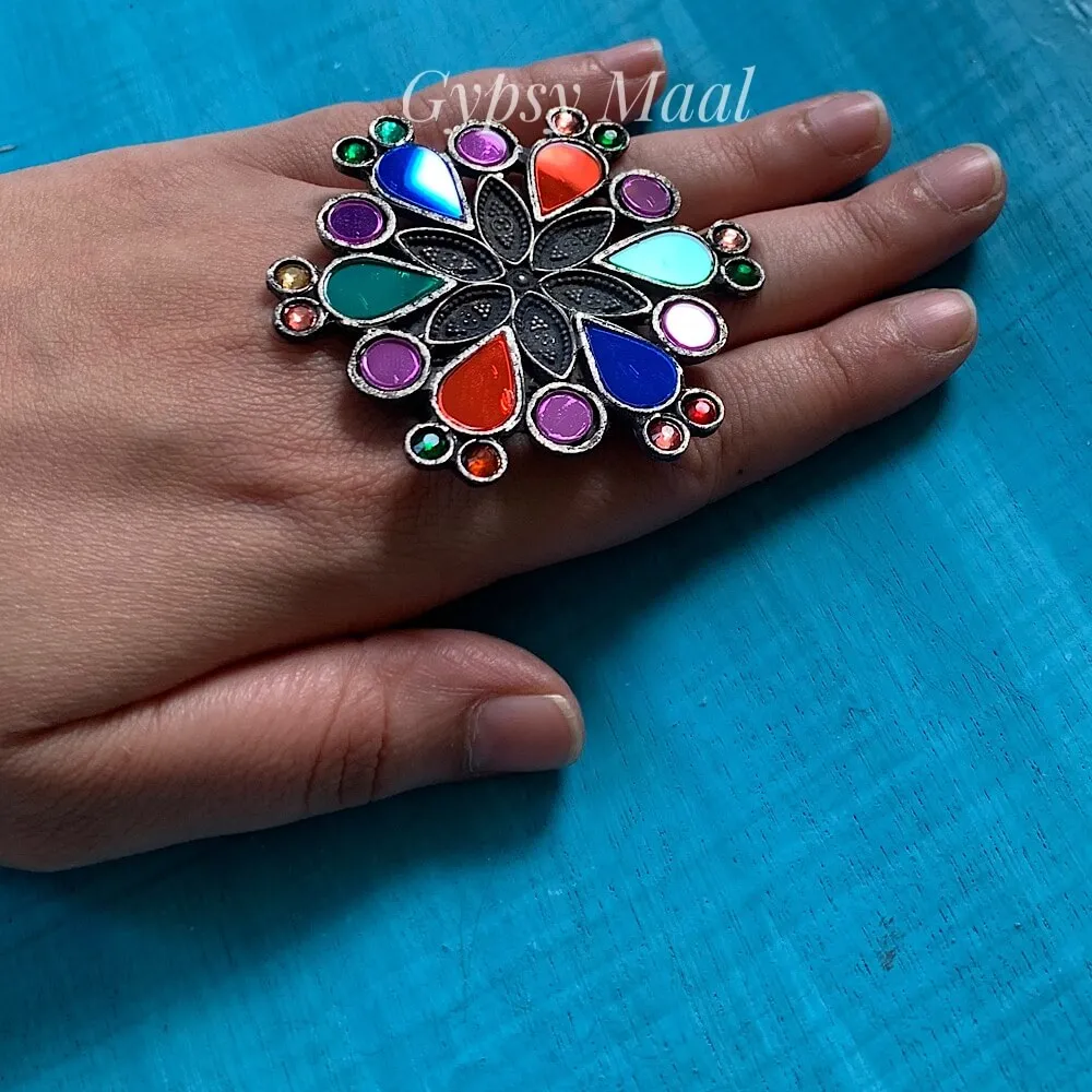 Mirror Flower Power Ring