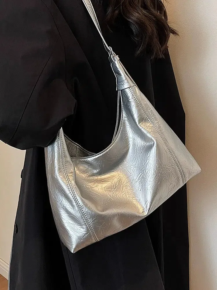 Modern Metallic Chain Tote Bag