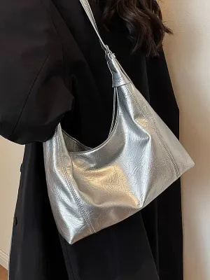 Modern Metallic Chain Tote Bag