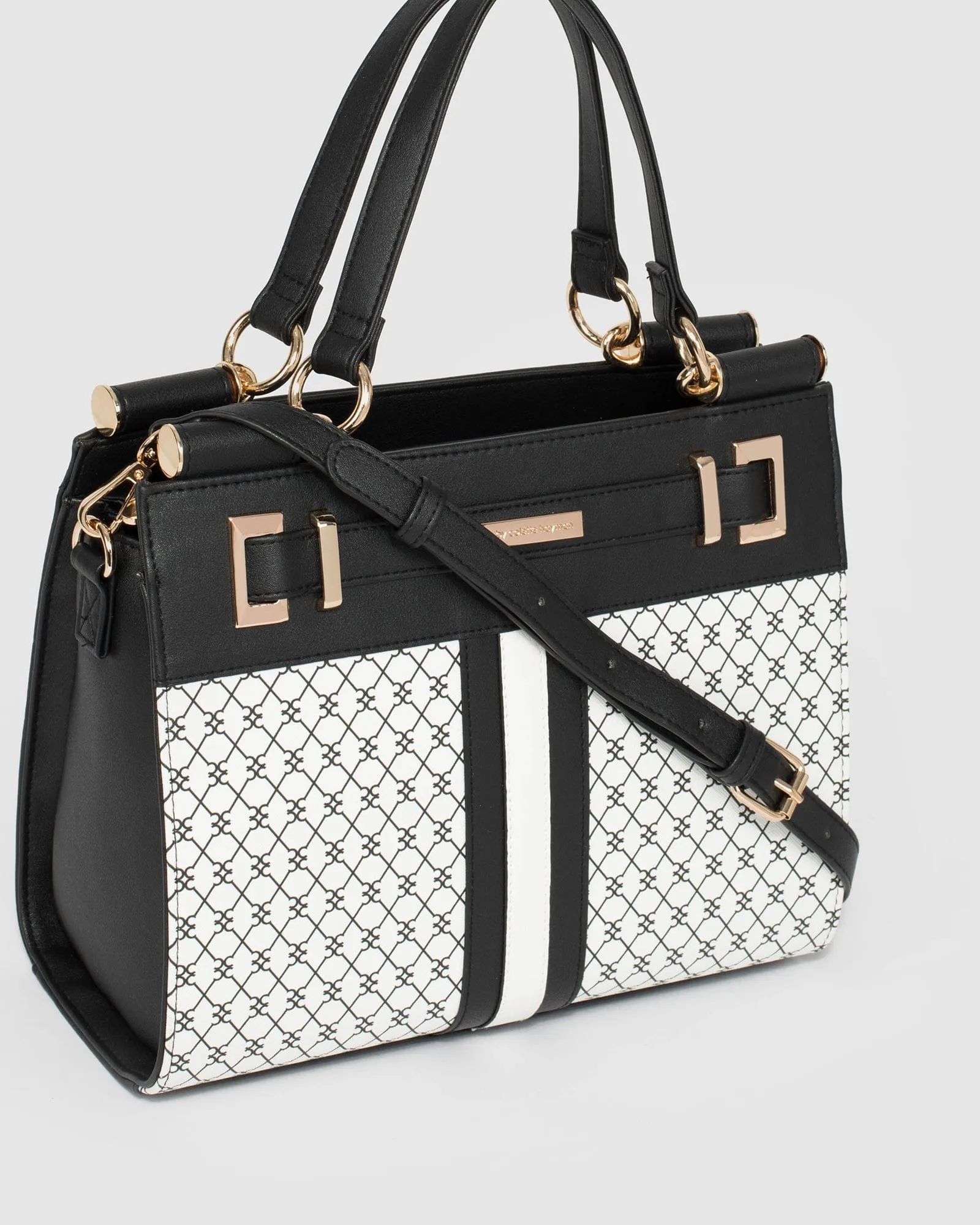 Monogram Stephanie Stripe Tote Bag