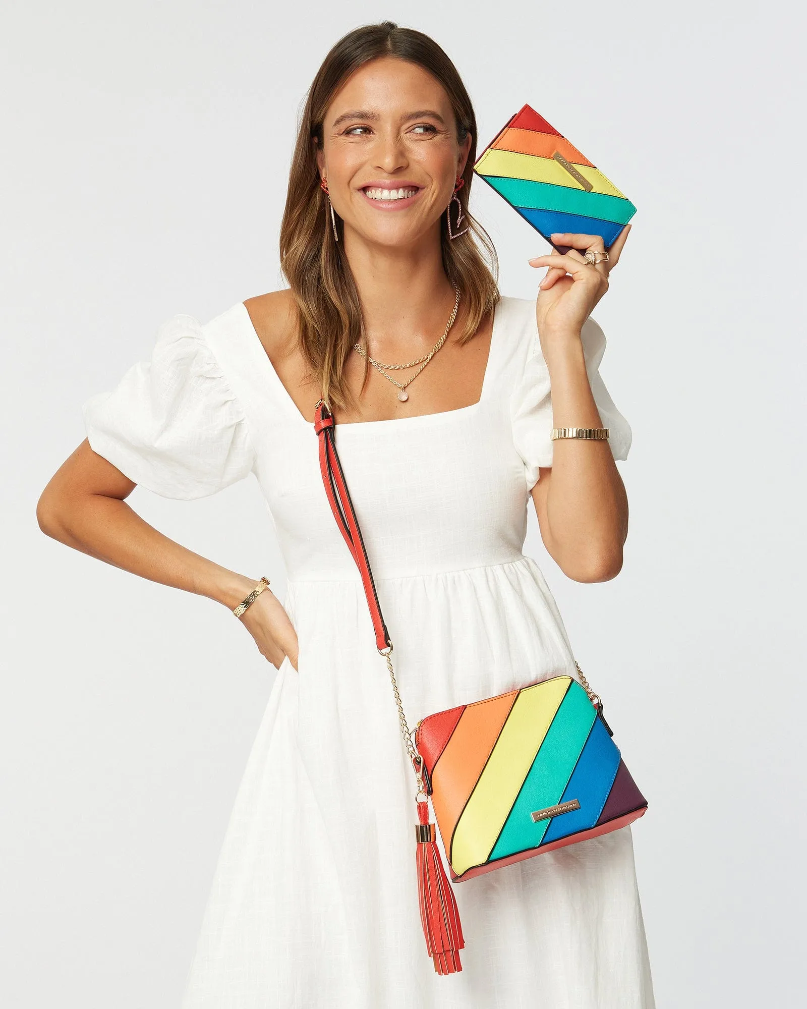 Multi Colour Karen Panel Crossbody Bag