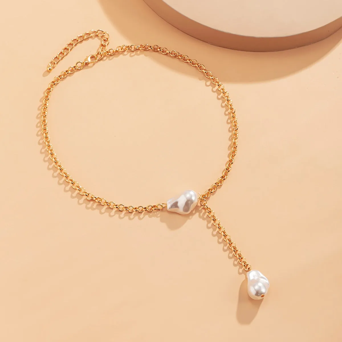 Natural Pearl Baroque Pendant Necklace Choker Women Jewelry