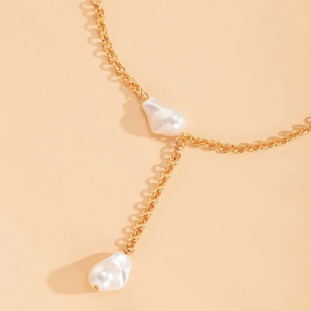 Natural Pearl Baroque Pendant Necklace Choker Women Jewelry
